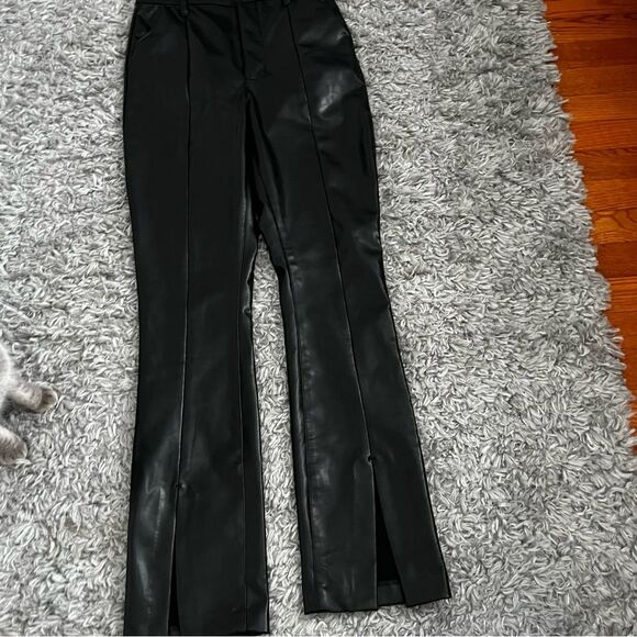 Abercrombie and Fitch Vegan Leather Split Hem Pants size 4/27 - Picture 5 of 5